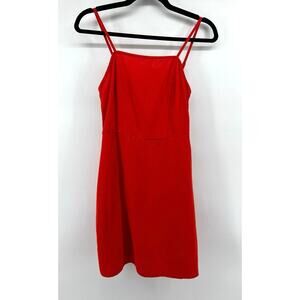 BP. Nordstrom Red Linen Blend Spaghetti Strap Mini Sunress Women's Size XS